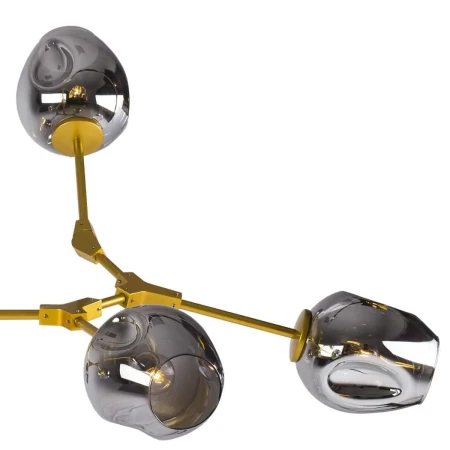 Lampa wisząca MODERN ORCHID-9 złoto szara 150 cm - ST-1232-9 gold smoky - Step Into Design